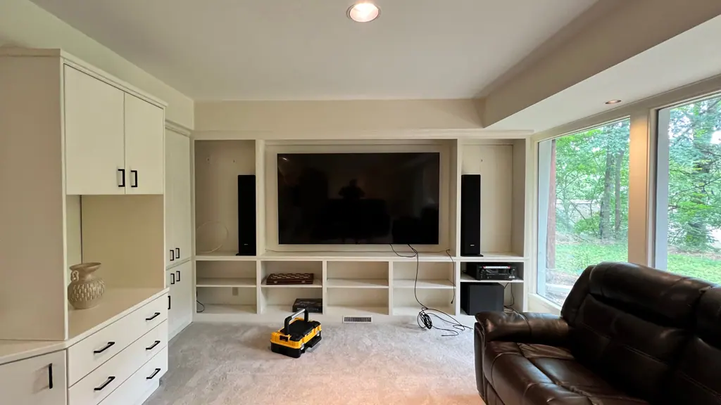 Precision 86 Inch Tv Custom Built In Cabinet Minnetonka - The Mounting Man