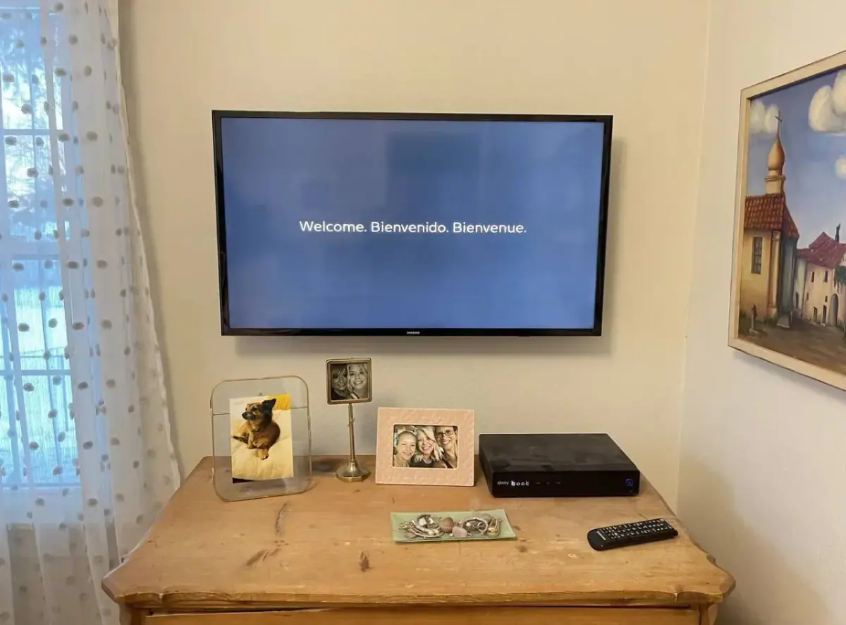 55-Inch TV Tilt Mount on Drywall with Power Bridge in Columbia Heights in Columbia Heights