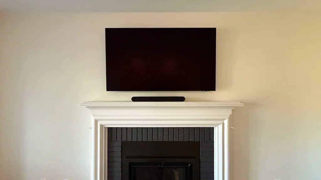 65 Inch Tv Plaster Above Fireplace Edina - The Mounting Man
