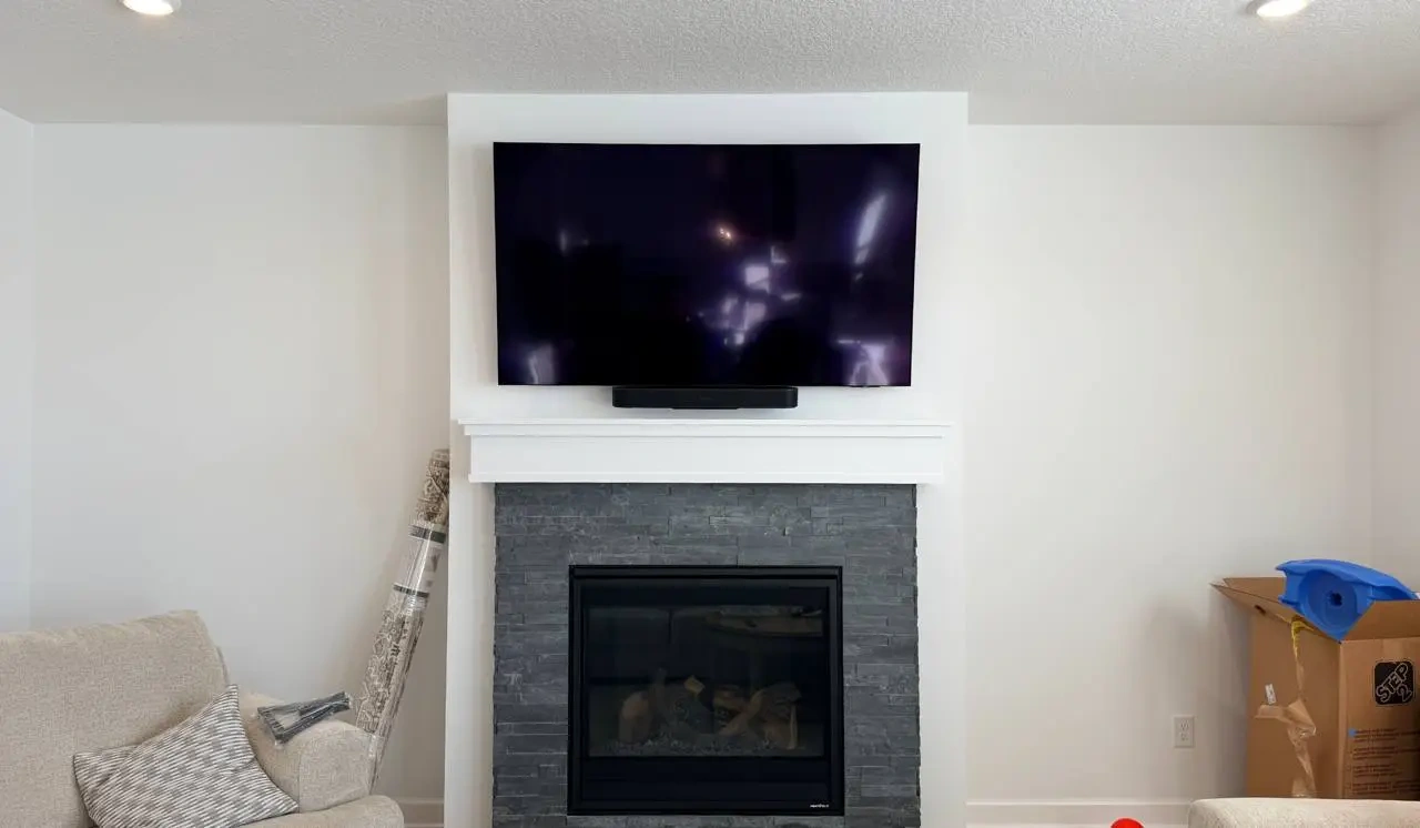 Tv Soundbar Upgrade Victoria Mn Fireplace Mantel - The Mounting Man