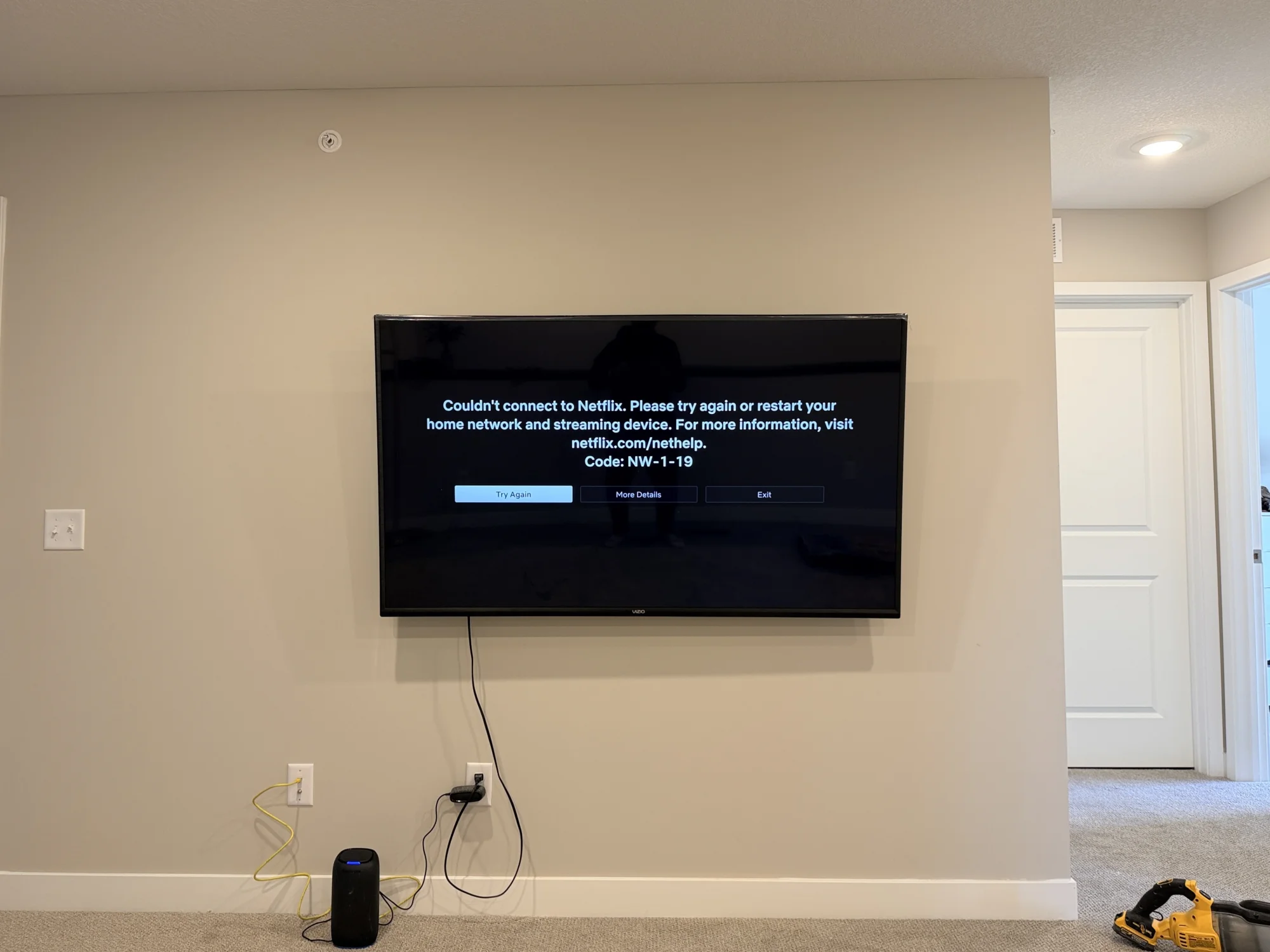 65-inch TV installation in Burnsville near Grand Ave