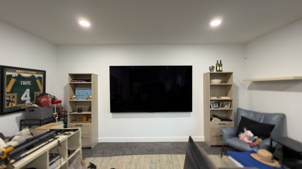 86 Inch Tv Edina Basement Sports Room - The Mounting Man