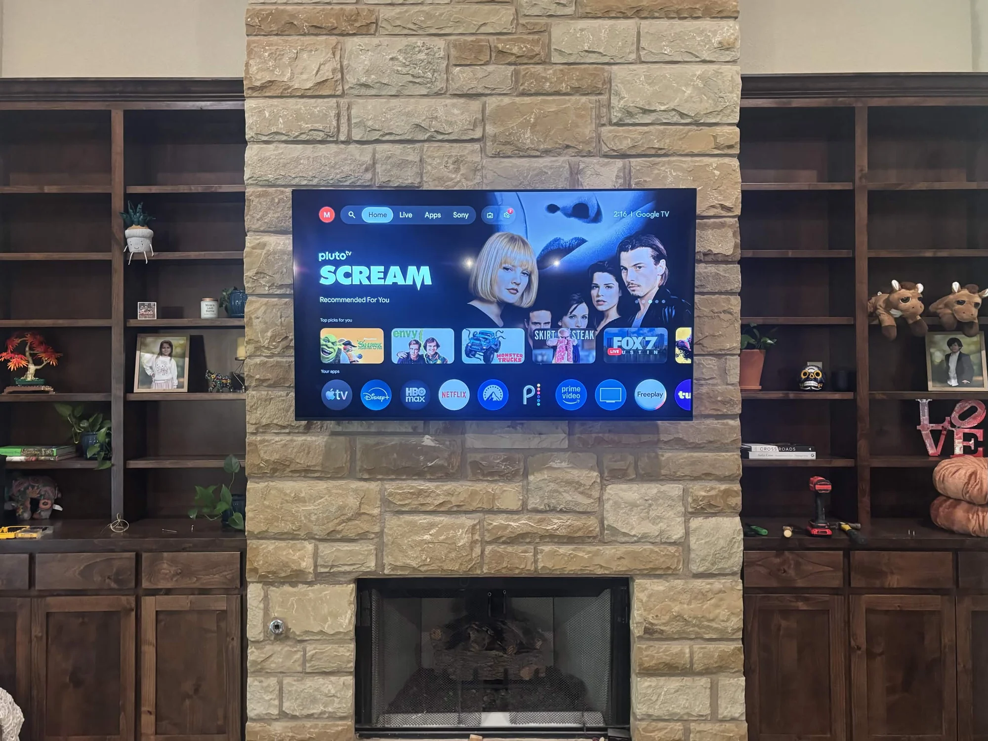 75-inch TV installation in Leander, Texas
