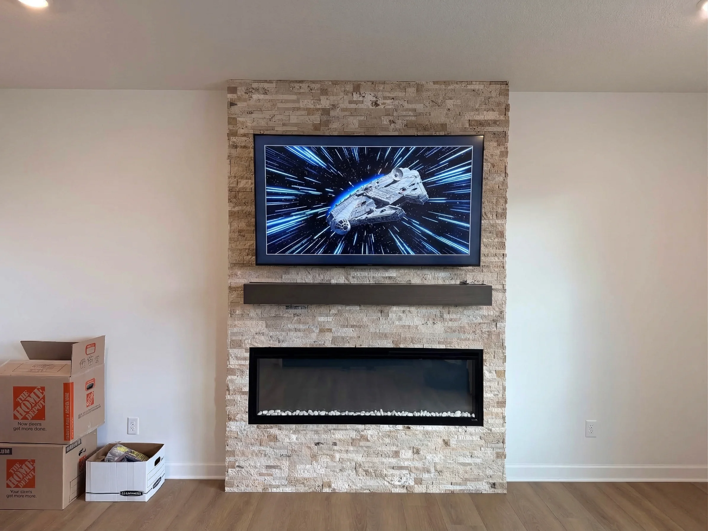 65" Samsung TV installation in Lakeville