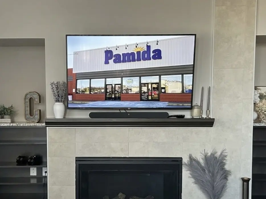 55 Inch Tv Mounted Over Fireplace Hopkins - The Mounting Man