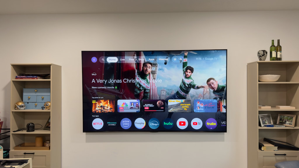 86 Inch Hisense Tv Built In Shelves Edina - The Mounting Man