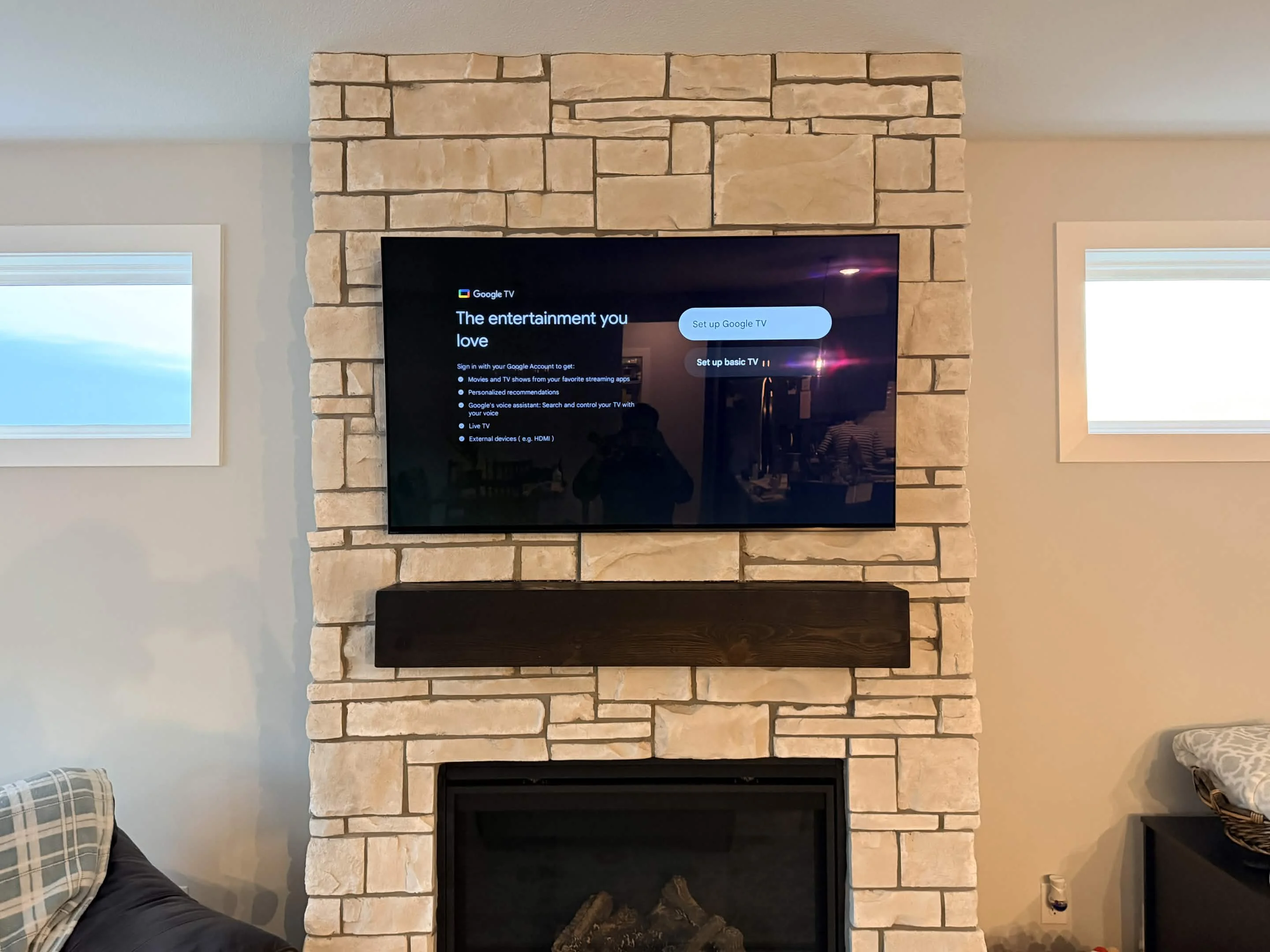 55"  TV installation in Lake Elmo