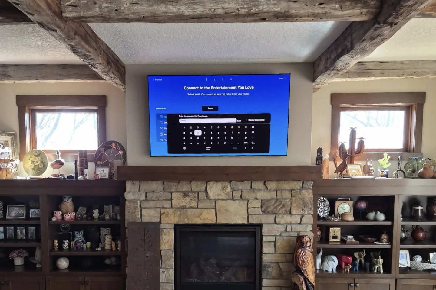 65" TV installation in Woodbury